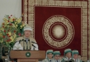 His Highness the Aga Khan speaking at the Aga Khan University convocation. AKDN / Gary Otte
